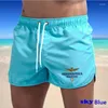 Men's Shorts Summer Fashion Drawstring Beach Short Pants Quick Dry Multi Color Sports Gym Homme Personality Swimwear