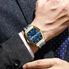 Relógios de pulso Poedagar Luxury Man Relógio Tonneau Dial Homens Homens assistem à prova de aço inoxidável luminoso Data de aço inoxidável Semana Men's Watches Sports Sports