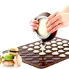 Bakningsformar 3 Pack Macaron Silicone Mat för 48 Perfect Macarons Cookies Non-Stick Coated 38x28cm/15 x 11 tum