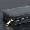 Bags Fountain Pen Case Pencil Case Black Pouch Bag PU Leather Case for 12 Pens
