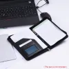 Padfolio Portable Business Portfolio Padfolio Папка документа Организатор A5 PU Leather с держателем визитной карточки Memo Pad