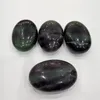 Venta al por mayor de piedra semipreciosa Natural, fluorita colorida, piedra cruda ovalada, adornos de piedra de Palma plana, Bola de masaje, huevo de gatito