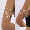 Brazalete punk de brazalete para mujeres brazalete ajustable brazalete brazalete de borla mínimo de manguito superior gota de entrega de joyas dh8r0