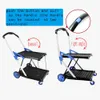 Folding Shopping Cart with Wheels Foldable Cart with Basket 2-Layer Utility Vehicle Outdoor Station Wagon Handcart (Folding Cart+Box)