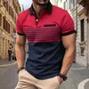 T-shirt maschile estate New Hot Selling Mens Polo Shirt con anti-Wrinkle Polo Collari Contrast Contrast Colore Short Short Casual Sports Fashion S 2443