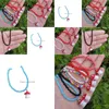 Pendant Necklaces Cute Colorf Beads Chain Mushroom Necklace For Women Girls Chokers Accessories Fashion Drop Delivery Jewelry Pendants Dhpyh