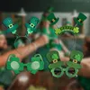 Party Decoration 4Pcs ST Patricks Day Glasses Headband Costume Accessories Irish Hat Decorative Ornament Favors For Holiday Adults Kids