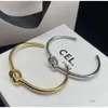 Simple Designer Knotting Bracelet Bangle Wristband Cuff for Women Fashion Gold Sier Bracelet Jewelry High Quality Wedding Lovers Gift 2024