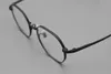 Bred-kantade glasögon Ram Höjdnummer Glasögon Ultra-ljus Pure Titanium Hexagonal tjock ram visar inte tjock grossistkönsfri fjäder