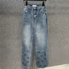 Designers Femmes Pantalons denim Broidered Leign Design Jeans High Washing Fashion Long Pant Jean