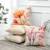 Pillow Pillowcase 40x40cm Pink Blue Yellow Orange Flower Printing Decoration Cover Suitable For Living Room Sofa