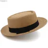 Wide Brim Hats Bucket Large size American 7 1/2 British XL Mens Classic Str Pork Pie Cap Fedora Sunhats Trilby Hat Summer Rowing Beach Travel Party yq240403