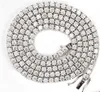 New 925 Silver Moissanite Necklace 3mm Single Stone Full Set Moissanite Tennis Chain Unisex Bracelet QXVR