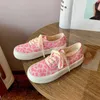 Fitness Shoes Leopard Canvas Women Platform Sneakers 2024 Cute Pink Print Ladies Shoe Fashion Student Big Toe Zapatos Mujer