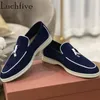 Casual schoenen 2024 Hoge kwaliteit Loafers Women Tassel hanger randontwerp Real suede lederen platte pak walk mujer