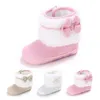 Botas 2024 meninas sapatos de inverno nascidos bebês bebês menina garotinha arco neve peluda os caminhantes do bowknot