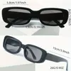 Lunettes de soleil Fashion rectangle pour femmes hommes rétro 90