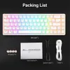 Teclados rk royal kludge rk837 o terceiro exame simulado BT 5.0/2.4g/USB-C teclado mecânico 68 key rgb backlight plug hot plug sem fio teclado