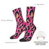 Mulheres meias brilho safari meias homem rosa leopardo médio macio elegante inverno escalada antiderrapante design presente