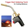 Verktyg Tung gassvetsningsfackla huvud Elektriskt Ignite System Mapp Gas Torch Propan Torch Head For Barbecue Slödningslödning