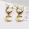 20Style Simple 18k золота с золотой 925 Silver Luxury Designers Double Letter G Ge Gemetric Fashion Women Crystal Sedring Wedding Party