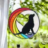 Figurine decorative per animali domestici Up a sospensione del cane Suncatcher Suncatcher brillante perdita resistente alla dissolvenza per gli amanti significativi