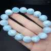 Braccialetti Link 13mm Bracciale Larimar naturale Donne Fashion Healing Crystal Perle Round Lovers Strand Jewelry Gift 1pcs