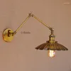 Wandlampen Nordic Messing Retro Dachbodenstil Industrial Lampe mit einstellbarem Schwungarm