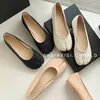 Casual Shoes Black Leather Women Shallow Flats Designer Split Toe Beige Moccasins Size40 Apricot Work Stilettos Ballerine Loafers