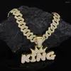 Anhänger Halskette Königskron Halskette für Männer Punk Buchstaben Männlich männlich aus Edelstahl Twist Chain Hip Hop Schmuck Schmuck