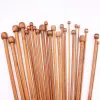 2st Ny tröja nålkarboniserad bambu nål enstaka huvud bambu kolnål med lång tränål 35 cm sticknål