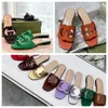 Luxury G-Slipper Slipper Sandals Cut-Out Sandals Chaussures Lady Flip Flops Slip on Beach Slide Flat Casual Walking Sandales