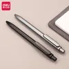 Deli 4pcs 0,5 mm de tinta preta caneta de caneta de caneta escolar Office Office Stationery Ballpo