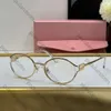 Mui mui gläser Mui Mui Sonnenbrille Frauen Designer Sonnenbrille Hochwertige ovale Sonnenbrille Retro Luxus Kleine runde Sonnenbrille Neue Produktverschreibung Brille 970