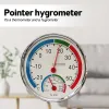 2 I 1 pekare termometer termohygrometer inomhus utomhus hygrometer väggmonterad skrivbordstemperatur fuktighet meter hushåll