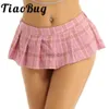 Vestidos sexy urbanos Mujeres Sexy Micro Miniskirt Harajuku Plaid Estilo escocés elástico Mid -Wistwear Clubwear Japones School skirts plisados Cirazos 240403