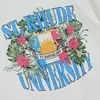 Tik Tok Influencer Samma designer Brand Pure Cotton 2024 Summer New Rhude Trendy Print High Weight Lose Short Sleeved Mens and Womens T-shirt Casual