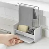 Kitchen Storage Scouring Pad Rack The Peripheral Stainless Steel Plastic Sponge Holder