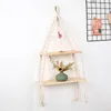 Tapestries Nordic Bohemian Long Tassel Tapestry Storage Rack Hand-woven Wall Hanging Decorative Crafts For Living Room Item Dropship