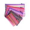 Sacchetti 24pcs Nuovo A4 Student Paper Paper Borse Nylon Borse Mesh Mesh Pen Bag Tencolor Colorful Borse