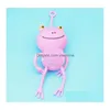 Led Toys Squeeze Flashing Frog Tpr Squishy Furry For Kids Relief Rubber Sile Vent Fidget Drop Delivery Gifts Lighted Dhifq