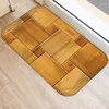 Carpets 1Pcs Wood Stone Pattern 40 60cm Kitchen Entrance Door Mat Coral Velvet Carpet Doormat Indoor Floor Mats Anti-Slip Rug 48026