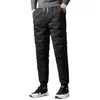 Pantaloni da uomo anatra bianca giù imbottiti addensato inverno uomini caldi jogger jogger sportswear pantaloni per pantaloni termici amanti