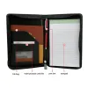 Bag A5 PU Leather Folder Business Padfolio Manager Multifunction Office Organizer Planner Notebook School Office Meeting Folder