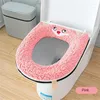 Toilet Seat Covers O-Shape Cover Keep Warm Thickened Closestool Mat Knitting Soft Pad Washable Bathroom Accessories