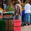 収納バッグ折りたたみ可能なショッピングトロリートートバッグホイール付き再利用可能なジッパー食料品