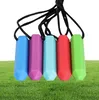 8 Colors Baby Soothers Chew Necklace Silicone Teething Pendant Food Grade for Autism Kids Mom2019908