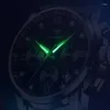 Armbandsur ailang mode multifunktionell kvartsklocka Mens klockor Toppsportkronograf Lysande vattentät reloj