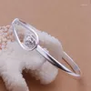 Bangle Silver Color Exquisite Luxury Gorgeous Fashion Wedding Women Lady Armband Charm Stamped Nice Birthday Present B179