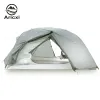 シェルターAricxi 15D Ultralight Camping Tent Portable 3人テントダブルレイヤー4シーズン屋外登山防水テント